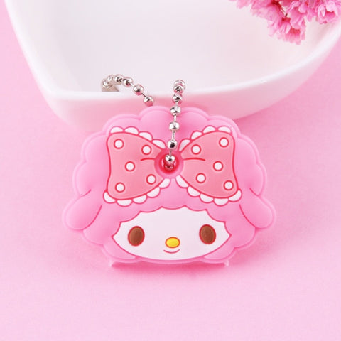 Cute Cartoon Keychain Silicone Stitch Protective Key Case Cover for Key Control Dust Cap Holder Gift Women Key Chain