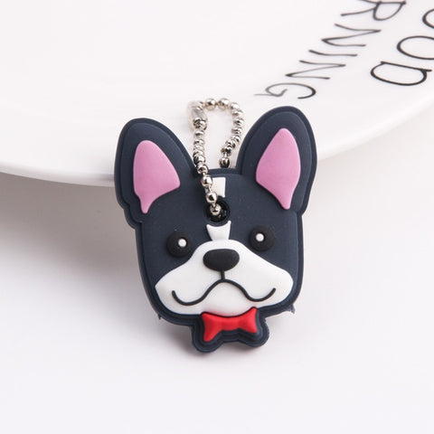 Cute Cartoon Keychain Silicone Stitch Protective Key Case Cover for Key Control Dust Cap Holder Gift Women Key Chain