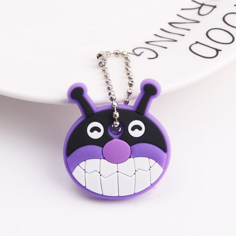 Cute Cartoon Keychain Silicone Stitch Protective Key Case Cover for Key Control Dust Cap Holder Gift Women Key Chain