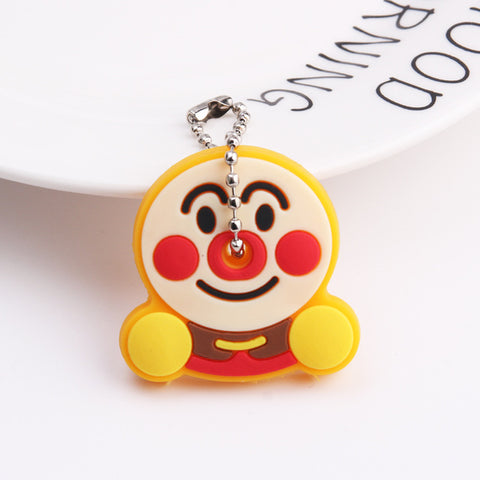 Cute Cartoon Keychain Silicone Stitch Protective Key Case Cover for Key Control Dust Cap Holder Gift Women Key Chain