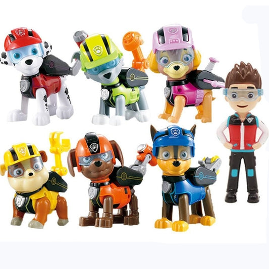 PAW patrol dog animation toy figure plastic Canina toys toy figure skating model patrulla canina toy children's gift