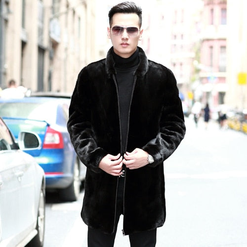 2020 Mens Mink Coat Winter Jacket Men Natural Mink Fur Jackets Plus Size Real Fur Coat Men Warm Coats M168 KJ3307