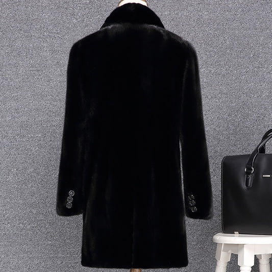 Mens Mink Coat Real Fur Coat Men Clothes 2020 Long Winter Jacket Natural Fur Coats and Jackets Warm Outerwear KJ2723