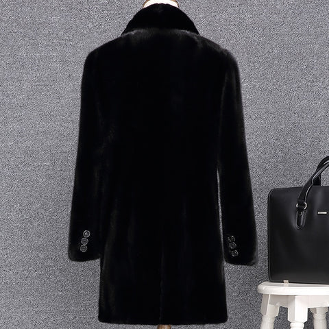 Mens Mink Coat Real Fur Coat Men Clothes 2020 Long Winter Jacket Natural Fur Coats and Jackets Warm Outerwear KJ2723