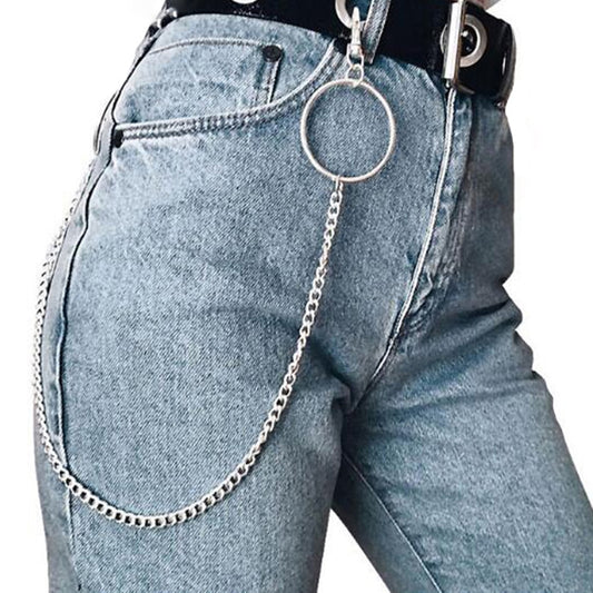 Punk Pants Trousers Jean Wallet Chain Hip Hop Gothic Rock Keychain Multilayer Belt Metal chain