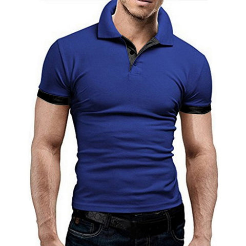 Fashion Mens Polo Shirt 2019 New Summer Shorts Sleeve Turn-over Collar Slim Tops Casual Breathable Solid Color Business Shirt