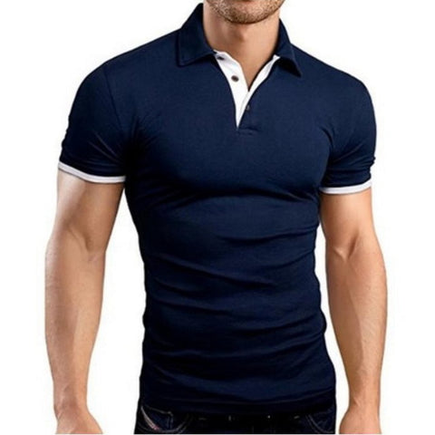 Fashion Mens Polo Shirt 2019 New Summer Shorts Sleeve Turn-over Collar Slim Tops Casual Breathable Solid Color Business Shirt