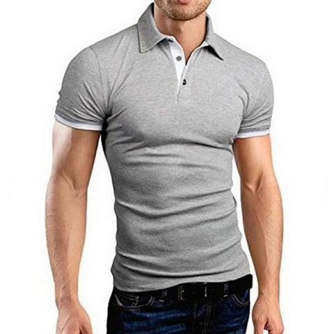 Fashion Mens Polo Shirt 2019 New Summer Shorts Sleeve Turn-over Collar Slim Tops Casual Breathable Solid Color Business Shirt