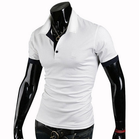 Fashion Mens Polo Shirt 2019 New Summer Shorts Sleeve Turn-over Collar Slim Tops Casual Breathable Solid Color Business Shirt