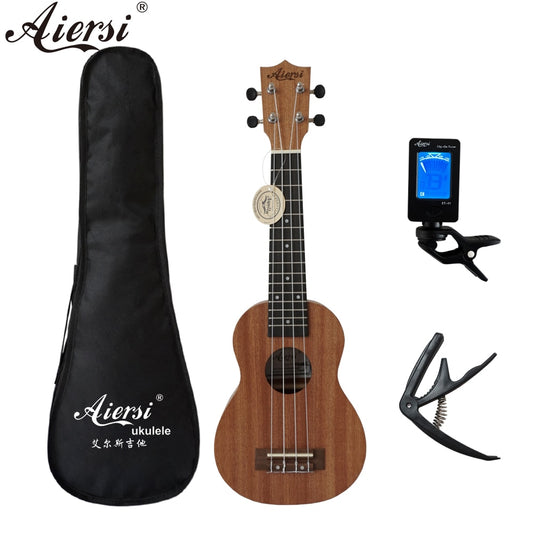 Aiersi brand 21 inch ukelele mahogany Soprano ukulele musical instrument hawaii guitar