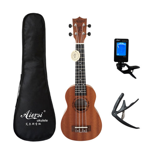 Aiersi brand 21 inch ukelele mahogany Soprano ukulele musical instrument hawaii guitar