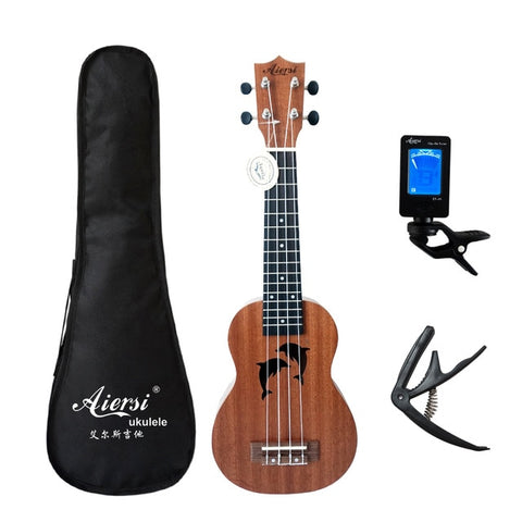 Aiersi brand 21 inch ukelele mahogany Soprano ukulele musical instrument hawaii guitar