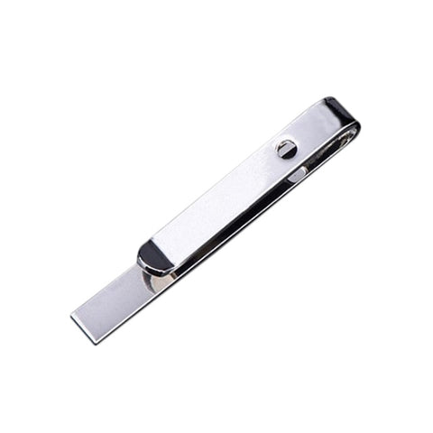 New Tie Clip Fashion Style Necktie Men Metal Silver Simple Bar Clasp Practical Bowtie Clasp Tie Pin For Mens Gift Accessories