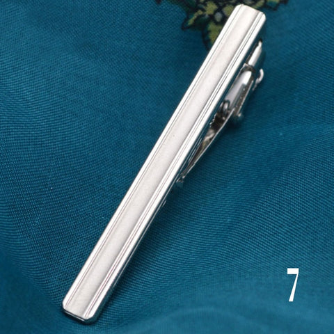 New Tie Clip Fashion Style Necktie Men Metal Silver Simple Bar Clasp Practical Bowtie Clasp Tie Pin For Mens Gift Accessories