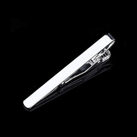 New Tie Clip Fashion Style Necktie Men Metal Silver Simple Bar Clasp Practical Bowtie Clasp Tie Pin For Mens Gift Accessories