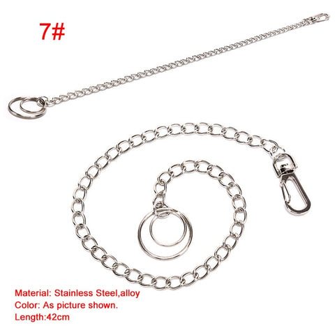 Metal Trousers Pant Chain Wallet Belt Rock Punk Jeans Keychain Silver Ring Clip Keyring HipHop Trendy Jewelry New