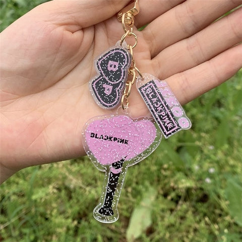 Kpop Acrylic Keychain BLACKPINK GOT7 IZONE SEVENTEEN TWICE ROSE Keyrings Fashion Car Phone Key chains Pendant Accessories