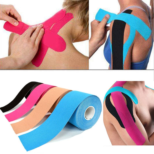 5M Waterproof Breathable Cotton Kinesiology Tape Sports Elastic Roll Adhesive Muscle Bandage Pain Care Tape Knee Elbow Protector