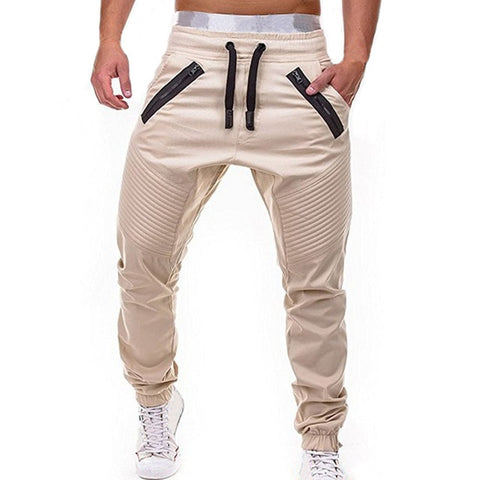 Men Casual Joggers Pants Solid Thin Cargo Sweatpants Male Multi-pocket Trousers New Mens Sportswear Hip Hop Harem Pencil Pants