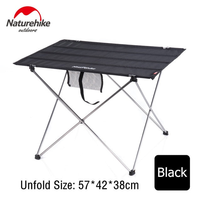 Naturehike Collapsible Lightweight Aluminum Portable Roll Up Outdoor Folding Camping Table Patio Metal Foldable Picnic Table