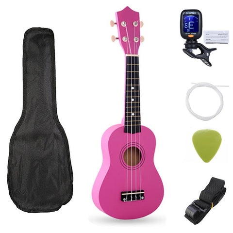 SevenAngel Ukulele 21 inch Children Ukelele Soprano 4 Strings Hawaiian Spruce Basswood Guitar Uke Kids Gift  Music Instrument