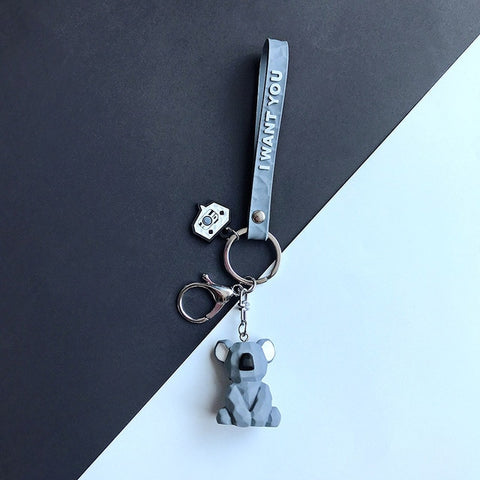 2019 New Fashion Cute Dinosaur Keychain Key Ring Cat Fashion Cartoon Key Chain Creative Car Bag Phone Key Ring