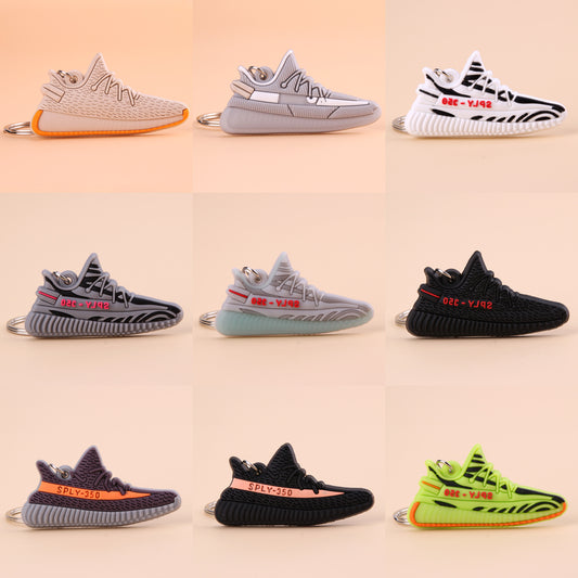 Mini Silicone SPLY-350 V2 Shoes Keychain Woman Men Kids Key Ring Gift Porte Clef Sneaker Key Chain