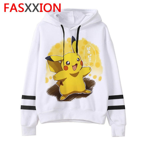 pokemon go Sweatshirt kawaii cartoon men/women pikachu Hoodies Oversized streetwear funny male Tumblr Grunge vintage