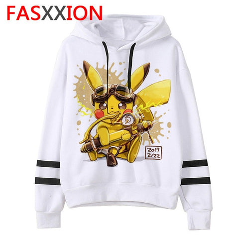 pokemon go Sweatshirt kawaii cartoon men/women pikachu Hoodies Oversized streetwear funny male Tumblr Grunge vintage