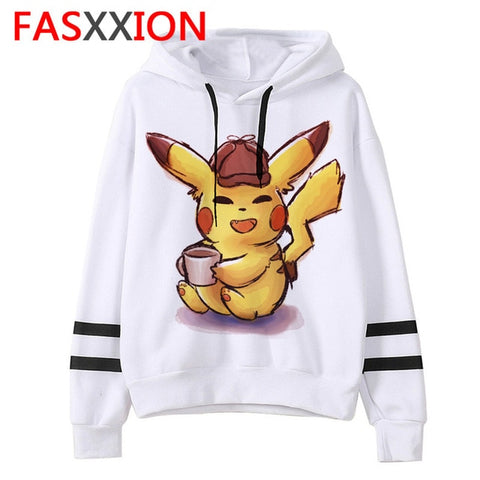 pokemon go Sweatshirt kawaii cartoon men/women pikachu Hoodies Oversized streetwear funny male Tumblr Grunge vintage