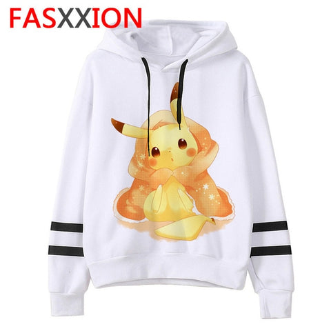 pokemon go Sweatshirt kawaii cartoon men/women pikachu Hoodies Oversized streetwear funny male Tumblr Grunge vintage