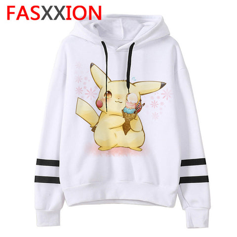 pokemon go Sweatshirt kawaii cartoon men/women pikachu Hoodies Oversized streetwear funny male Tumblr Grunge vintage