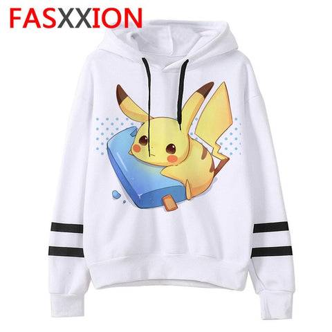 pokemon go Sweatshirt kawaii cartoon men/women pikachu Hoodies Oversized streetwear funny male Tumblr Grunge vintage