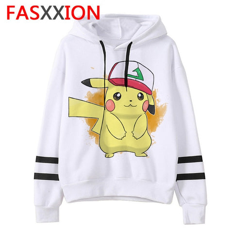 pokemon go Sweatshirt kawaii cartoon men/women pikachu Hoodies Oversized streetwear funny male Tumblr Grunge vintage