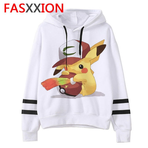 pokemon go Sweatshirt kawaii cartoon men/women pikachu Hoodies Oversized streetwear funny male Tumblr Grunge vintage