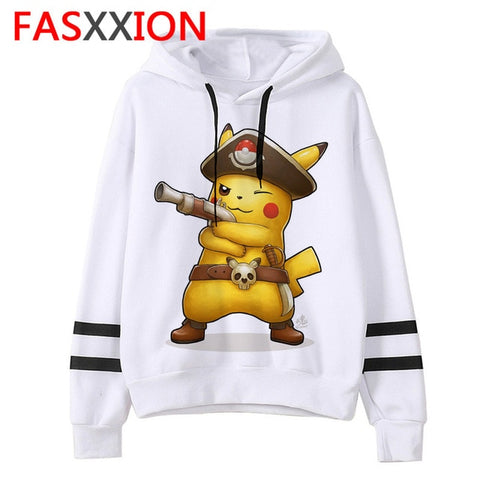 pokemon go Sweatshirt kawaii cartoon men/women pikachu Hoodies Oversized streetwear funny male Tumblr Grunge vintage