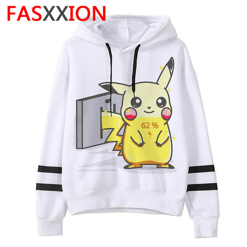 pokemon go Sweatshirt kawaii cartoon men/women pikachu Hoodies Oversized streetwear funny male Tumblr Grunge vintage