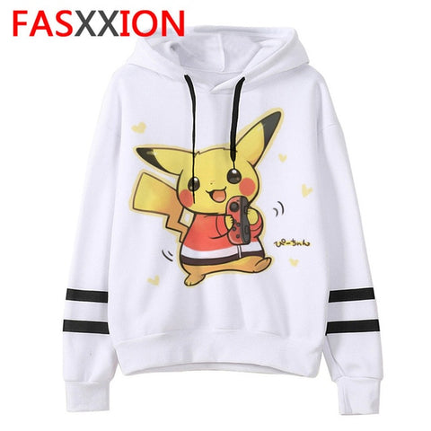 pokemon go Sweatshirt kawaii cartoon men/women pikachu Hoodies Oversized streetwear funny male Tumblr Grunge vintage