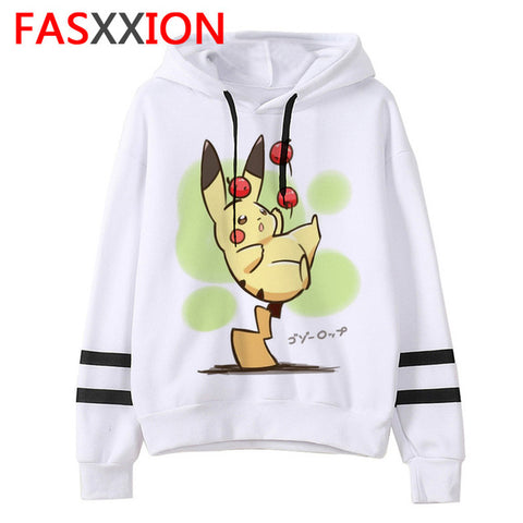 pokemon go Sweatshirt kawaii cartoon men/women pikachu Hoodies Oversized streetwear funny male Tumblr Grunge vintage