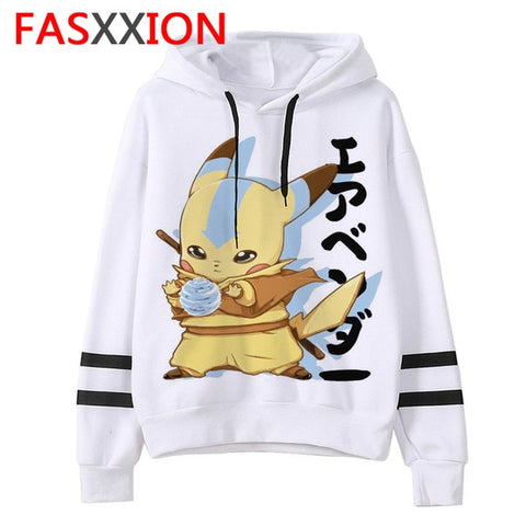 pokemon go Sweatshirt kawaii cartoon men/women pikachu Hoodies Oversized streetwear funny male Tumblr Grunge vintage