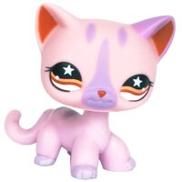 pet shop toys rare stands little short hair kitten pink #2291 grey #5 black #994 old original kitty  figure collection