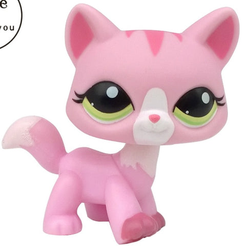 pet shop toys rare stands little short hair kitten pink #2291 grey #5 black #994 old original kitty  figure collection