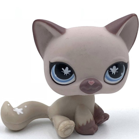 pet shop toys rare stands little short hair kitten pink #2291 grey #5 black #994 old original kitty  figure collection