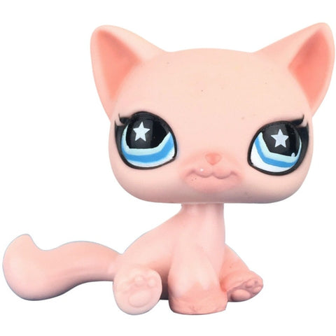 pet shop toys rare stands little short hair kitten pink #2291 grey #5 black #994 old original kitty  figure collection