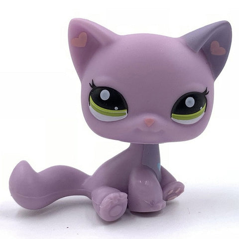 pet shop toys rare stands little short hair kitten pink #2291 grey #5 black #994 old original kitty  figure collection