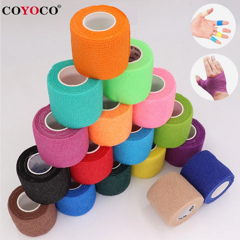 COYOCO Bunte Sport Selbstklebende Elastische Bandage Wrap Band 4,5 m Hansaplast Für Knie Unterstützung Pads Finger Knöchel Palm Schulter