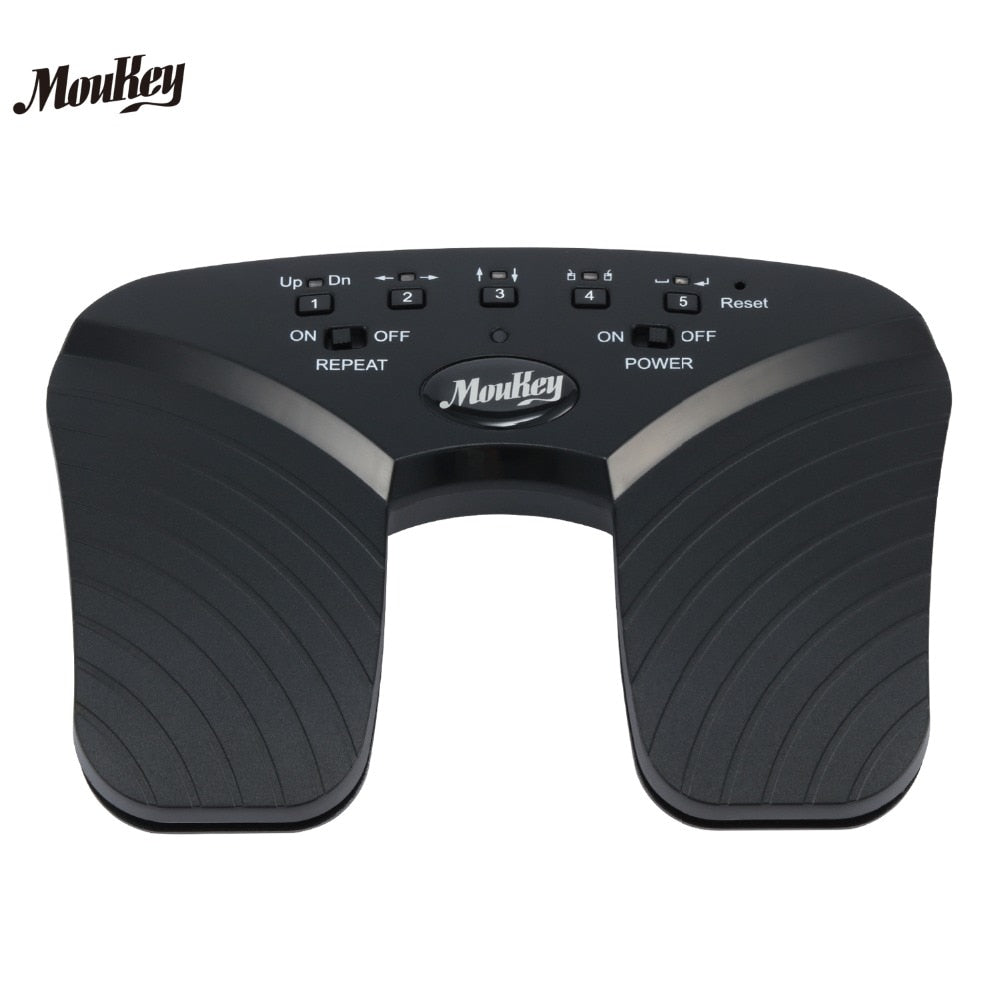 Moukey Wireless Page Turner Pedal for Tablets Ipad App Controls Hands Free Reading Page Turns 10M Bluetooth Range Turning Pedal