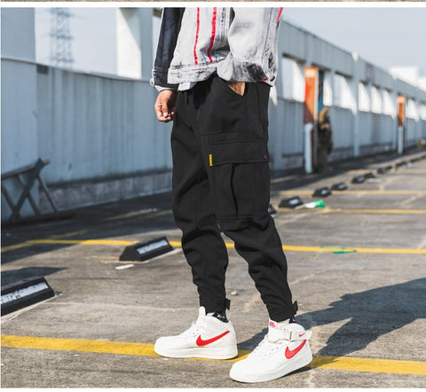 Privathinker Men Black Joggers Pants Summer 2020 Mens Big Pockets Ankel Cargo Pants Male Spring Streetwear Overalls Sweatpants