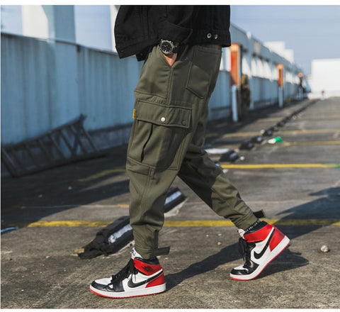 Privathinker Men Black Joggers Pants Summer 2020 Mens Big Pockets Ankel Cargo Pants Male Spring Streetwear Overalls Sweatpants