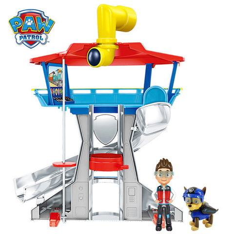 Paw Patrol Bus Lookout Tower with Music Deformation Patrulla Canina Psi Patrol Car Action Figures Toys for Children Gifts D67